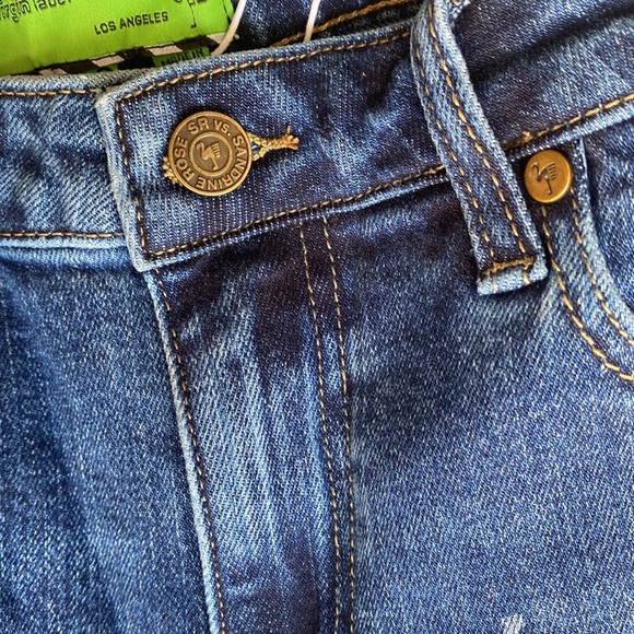 (B52) Free People x Sandrine Rose Straight Fit, Polka Blue, Size 28, NWT - Picture 7 of 14